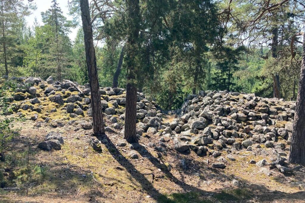 Cabin In The Woods, Close To Lake Maelaren 埃斯基尔斯蒂纳 外观 照片